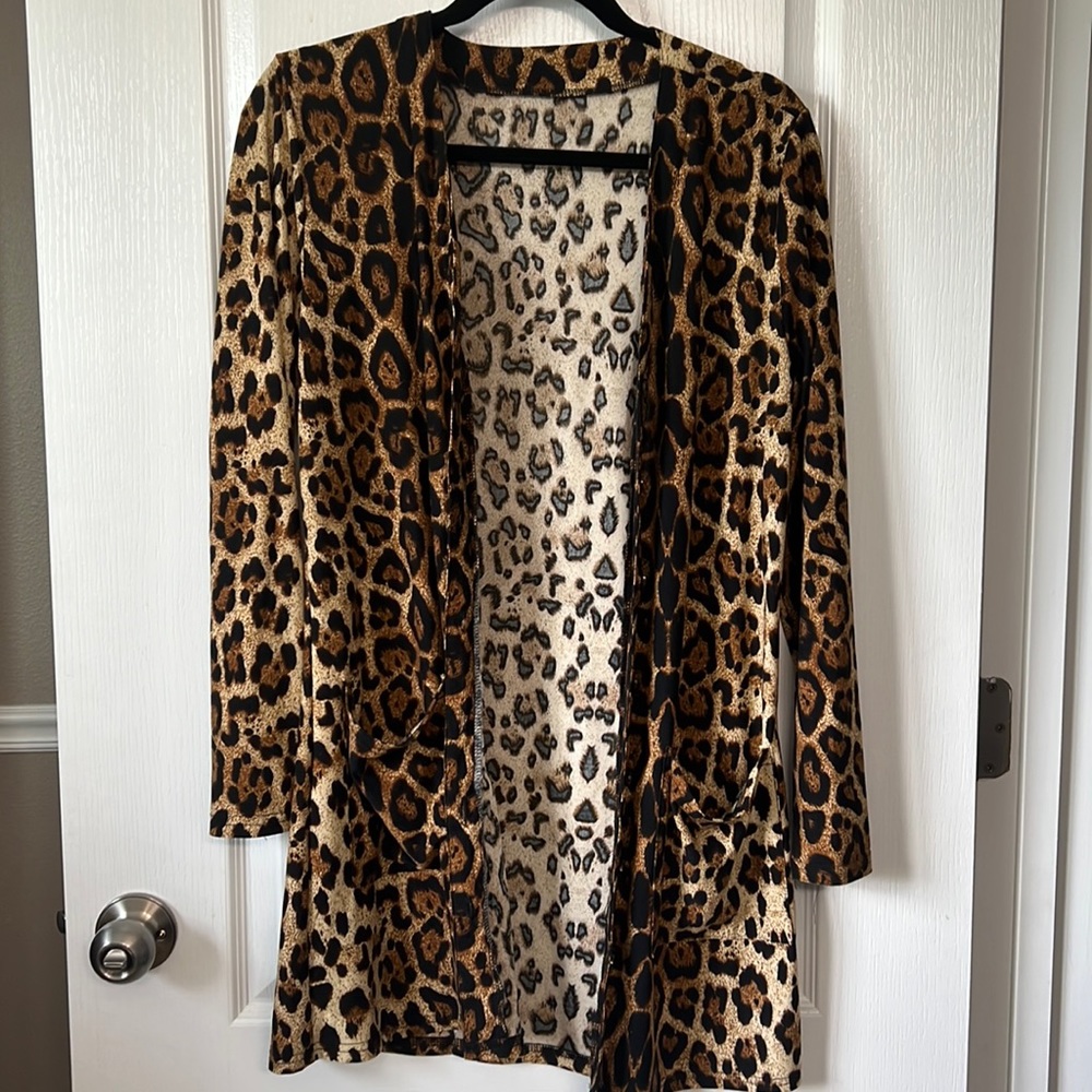 Leopard print cardigan
